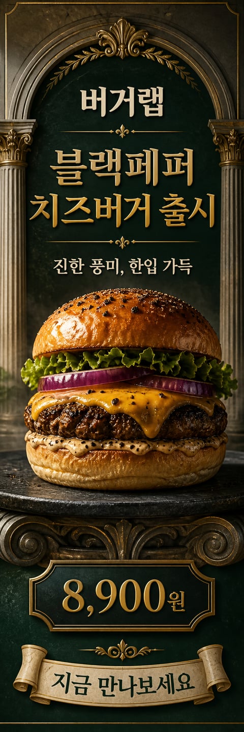 Neo-classical 스타일을 직접 주입해 생성한 완성 이미지형 Y배너 템플릿